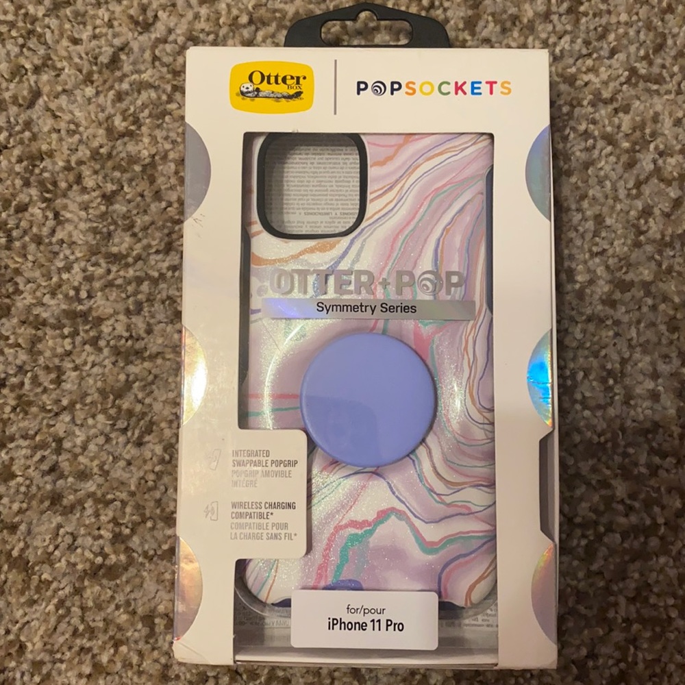 NWT iPhone 11 Pro Otter Box + Popsocket